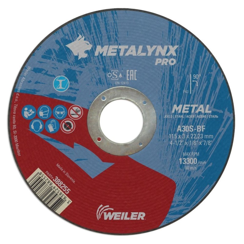 Disc Abraziv Debitare Professional, 115 x 3.0 mm, Metal, SW