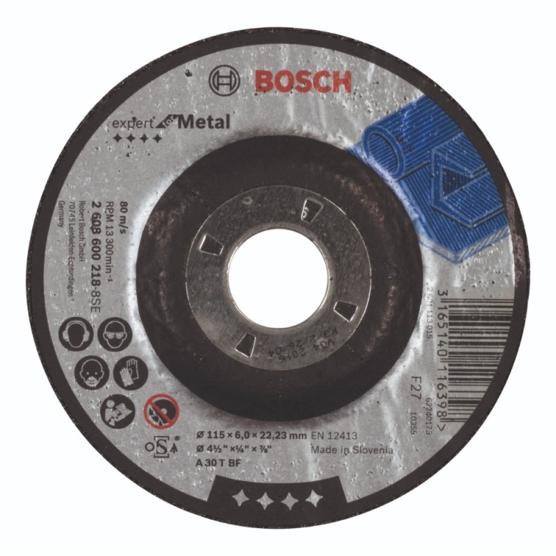 Disc Degrosare Professional cu Degajare pentru Metal, A 30 T BF, 115 x 22,23 x  6mm, Bosch