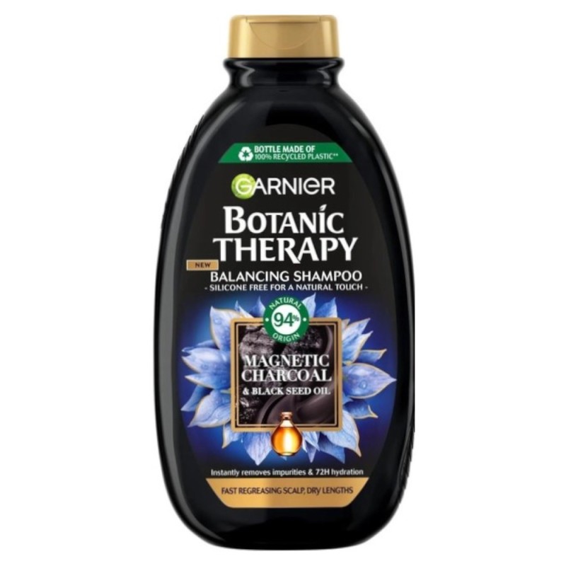 Sampon Garnier Botanic Therapy Magnetic Charcoal si Black Seed Oil, 400 ml