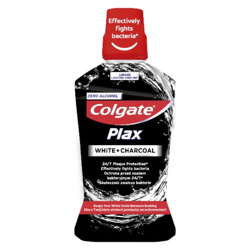 Apa de Gura Colgate Plax White si Charcoal, 500 ml