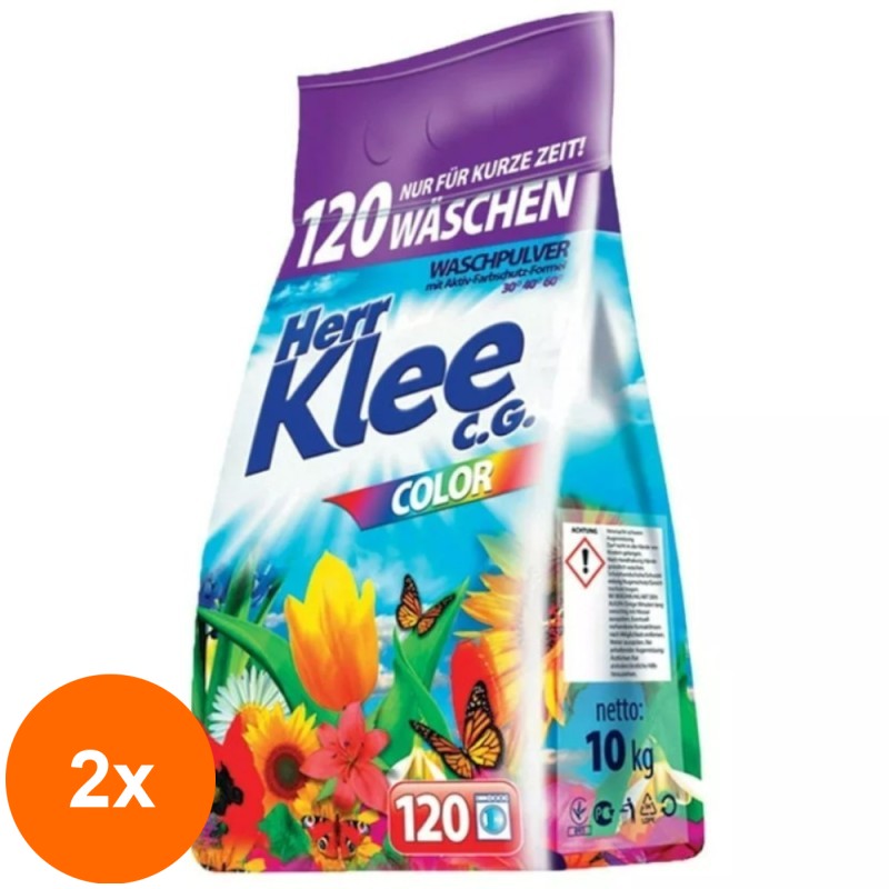 Set 2 x Detergent Rufe Color Herr Klee, 10 kg