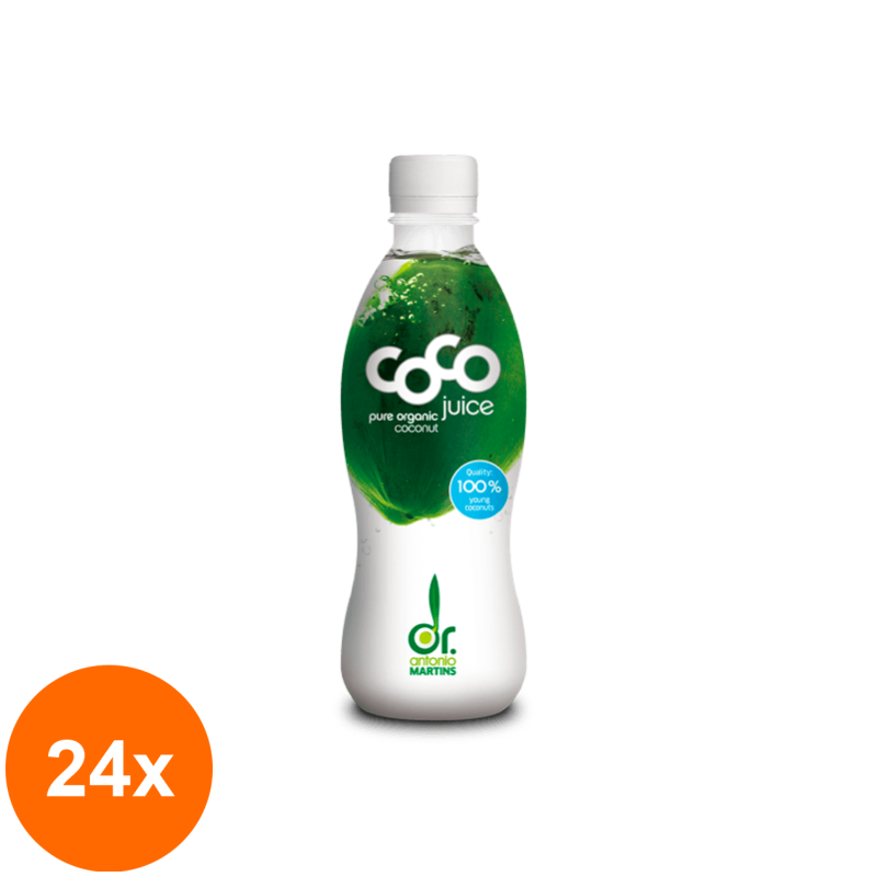 Set 24 x Eco Apa de Cocos 100%, Coco, 0.33 L