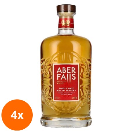 Set 4 x Whisky Aber Falls Single Malt Welsh Whisky, 0.7 l...