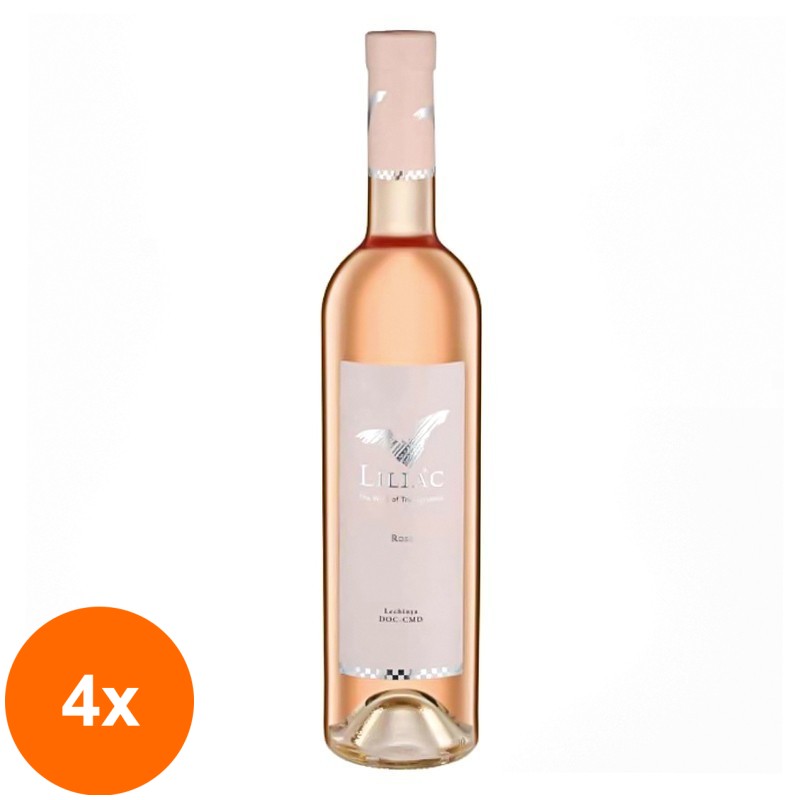 Set 4 x Vin Rose Liliac Pinot Noir, Sec, 0.75 l