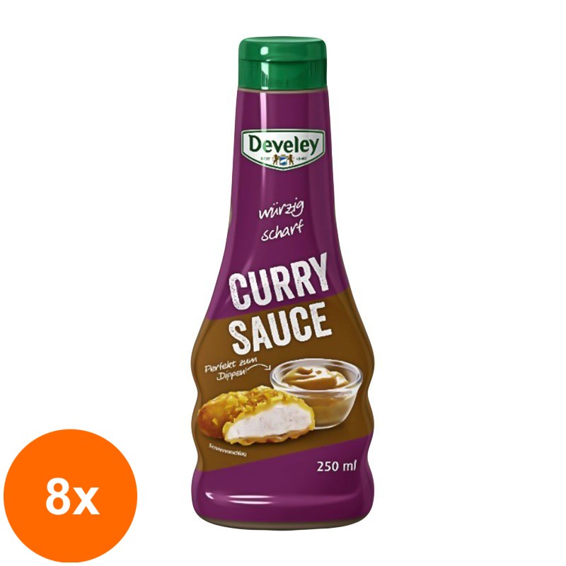 Set 8 x Sos Curry Develey Pet, 250 ml