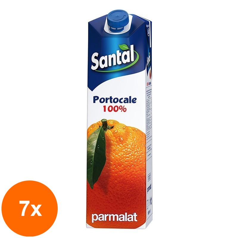 Set 7 x Suc de Portocale 100%, Santal, 1 l