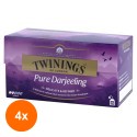 Set 4 x Ceai Twinings Negru Pure Darjeeling, 25 x 2 g
