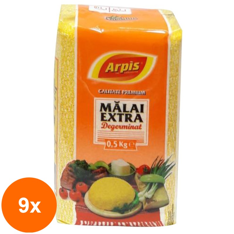 Set 9 x Malai Extra Degerminat Premium Arpis, 0.5 kg