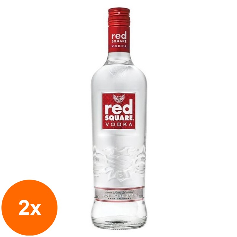 Set 2 x Vodka Red Square 40% Alcool, 0.7 l