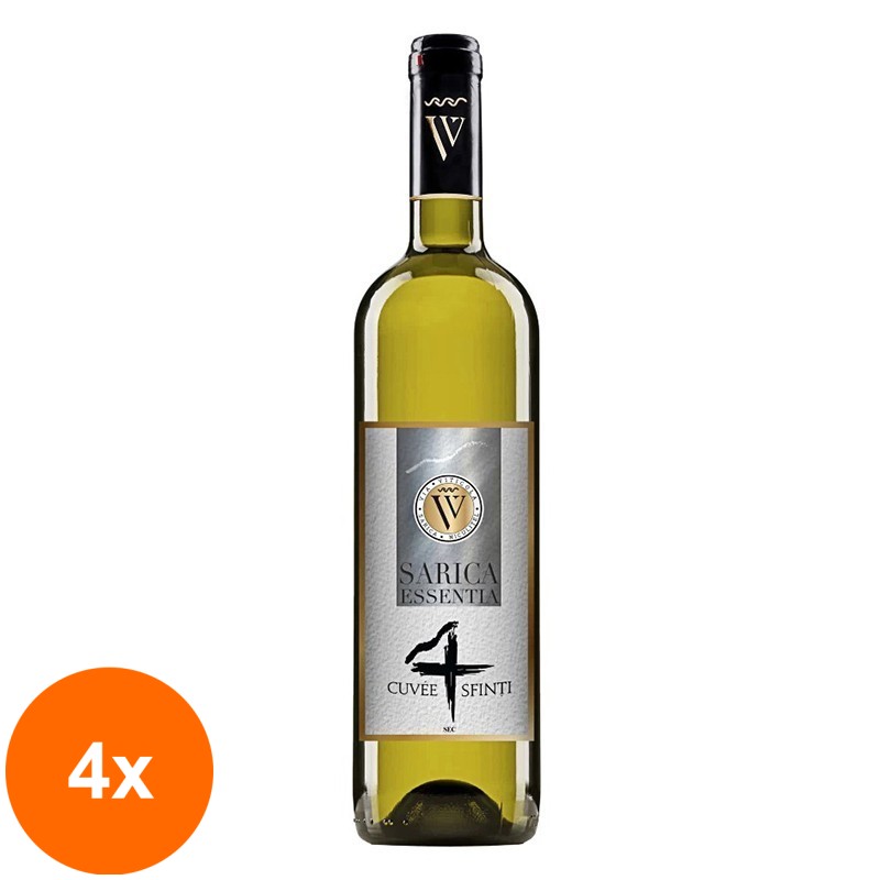 Set 4 x Vin Alb Sarica Essentia Sauvignon Blanc, 0.75 l
