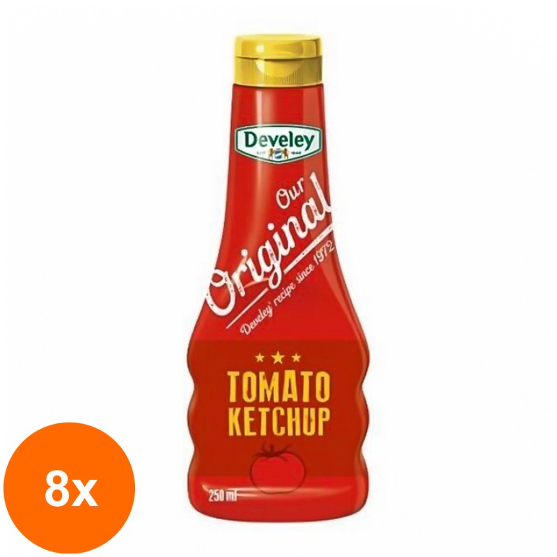 Set 8 x Ketchup Reteta Originala Develey 250 ml