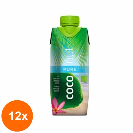Set 12 x Apa de Cocos 100% Aqua Verde - Eco, 0,33 l...
