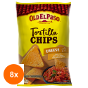Set 8 x Tortilla Chips Cheese, Chipsuri fara Gluten, Old El Paso 185 g