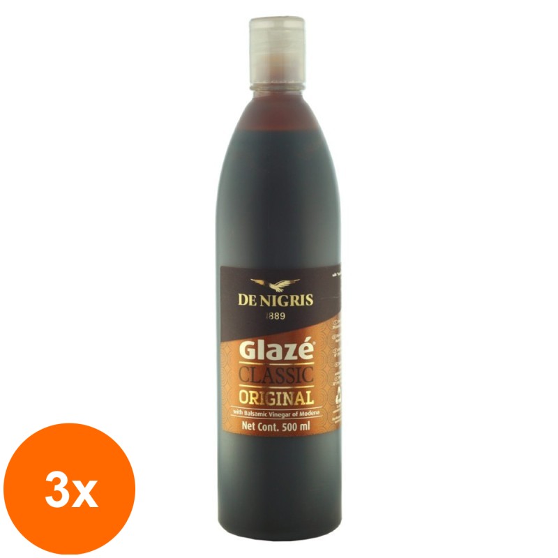Set 3 x Crema de Otet Balsamic Glaze, De Nigris, 500 ml