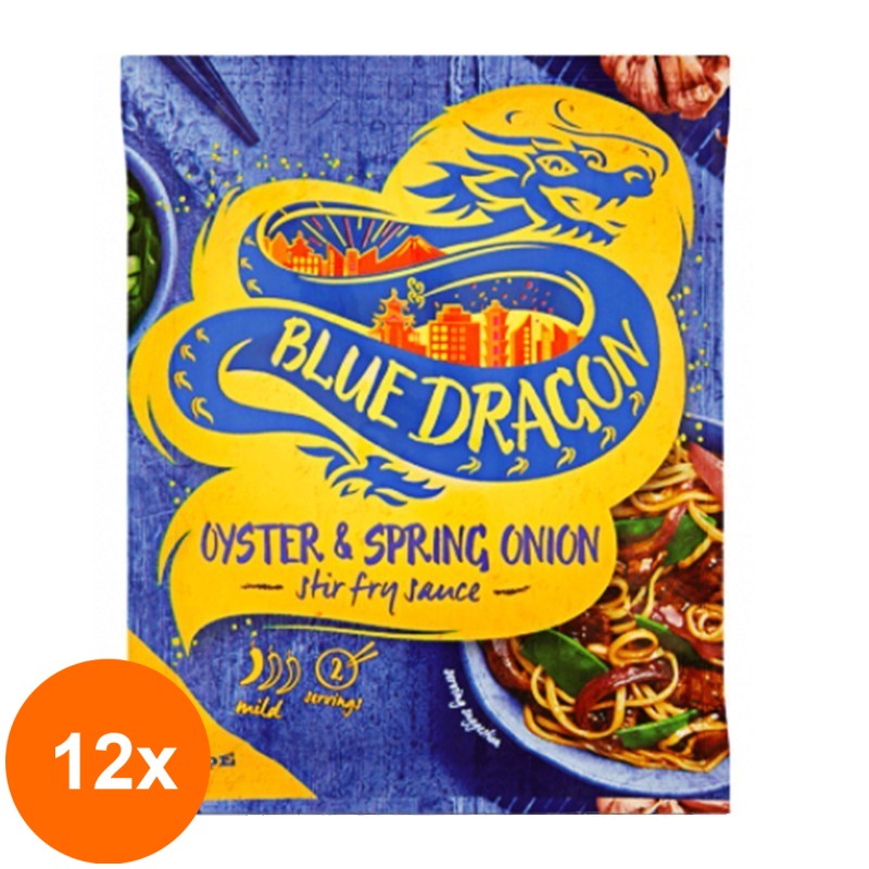 Set 12 x Stir Fry Sos Oyster & Spring Onion Plic Blue Dragon, 120 g