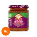 Set 6 x Sos Indian Mango Chutney Patak's, 340 g