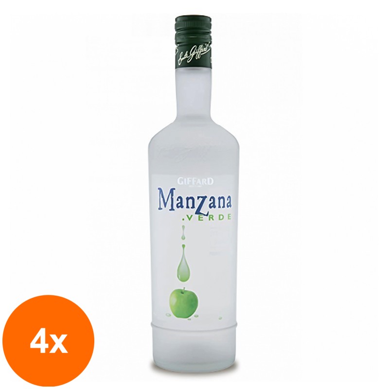 Set 4 x Lichior Giffard Mar Verde 18% Alcool 0.7 l