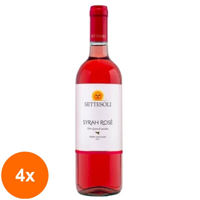 Set 4 x Vin Rose Syrah Terre Siciliene IGT Settesoli 750 ml