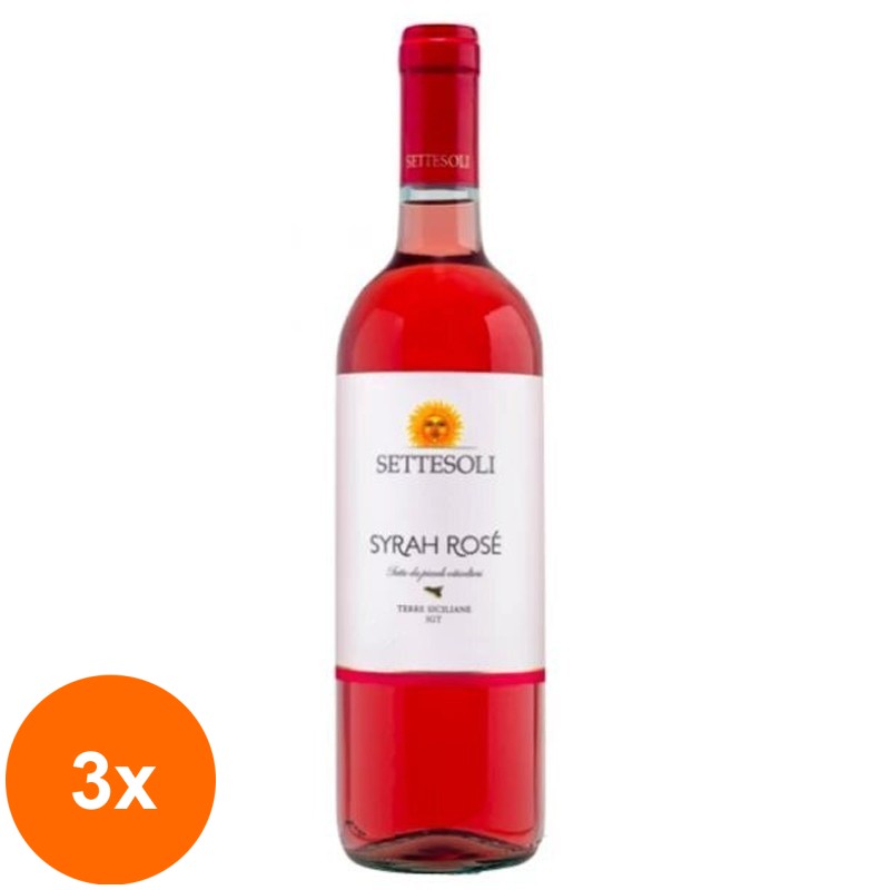 Set 3 x Vin Rose Syrah Terre Siciliene IGT Settesoli 750 ml