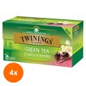 Set 4 x Ceai Twinings Verde cu Aroma Cirese si Vanilie 25 x 1.7g