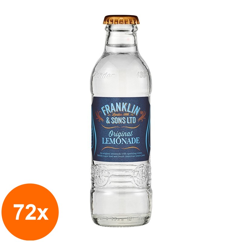 Set 72 x Limonada Franklin & Sons, Original Lemonade, 200 ml