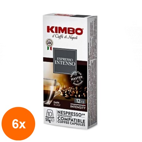 Set 6 x 10 Capsule Cafea Kimbo Nespresso Intenso...
