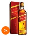 Set 3 x Whisky Johnnie Walker Red 40% Alcool, 0.7 l