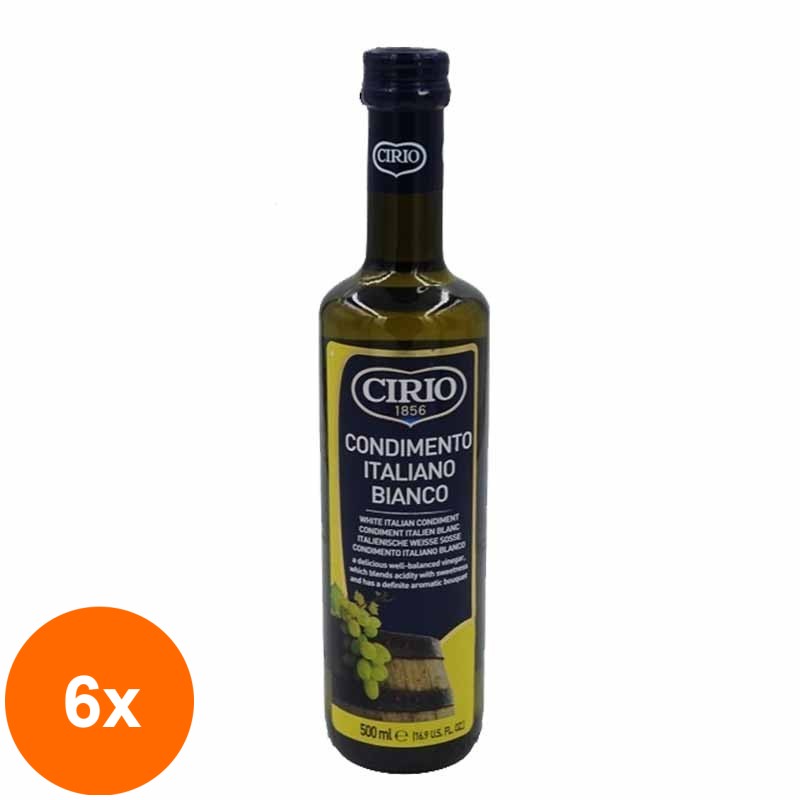 Set 6 x Condiment Otet Alb Cirio 500 ml
