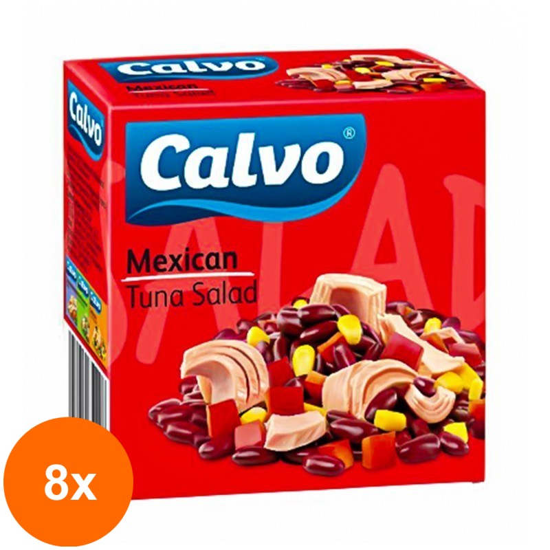 Set 8 x Salata Mexicana cu Ton Calvo, 150 g
