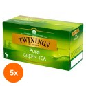 Set 5 x Ceai Twinings Verde Pur, 25 x 2 g