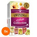 Set 5 x Ceai Twinings - Infuzie Mix 5 Gusturi Fructe si Plante, 20 Pliculete, 36 g