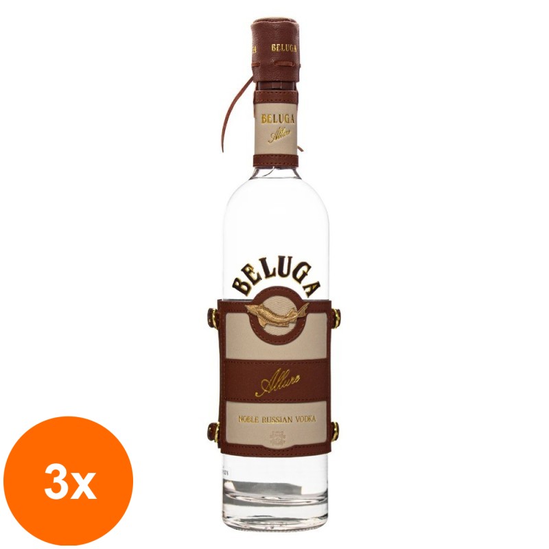 Set 3 x Vodka Beluga Allure, 40%, 0.7 l