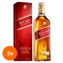 Set 3 x Whisky Johnnie Walker Red 40% Alcool, 1 l