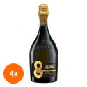 Set 4 x Vin Spumant Alb Giacobazzi 8 Moscato Dulce Aromat, 0.75 l
