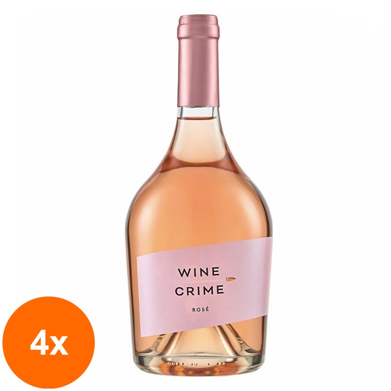 Set 4 x Vin Wine Crime, Crama Ceptura Rose Sec 0.75 l