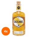 Set 4 x Tequila Cazcabel cu Lichior de Miere 34% Alcool, 0.7 l