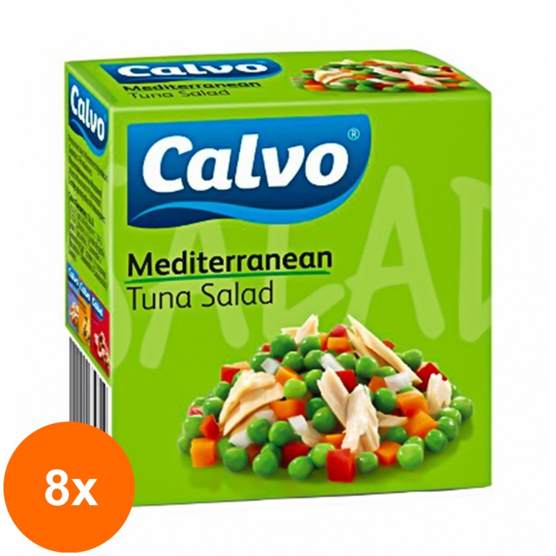 Set 8 x Salata Mediteraneana cu Ton Calvo 150 g