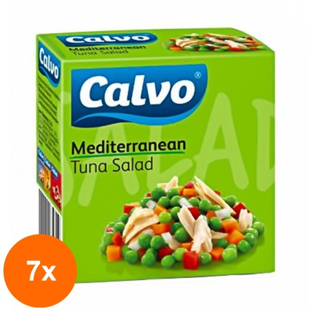 Set 7 x Salata Mediteraneana cu Ton Calvo 150 g...