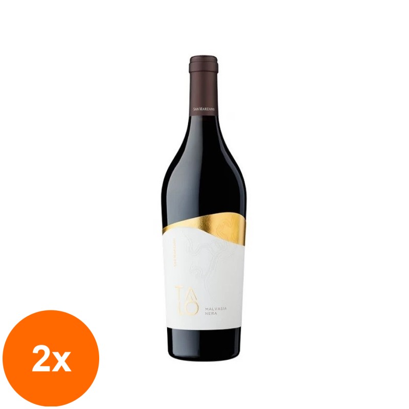 Set 2 x Vin Rosu Talo Malvasia Nera Salento IGP San Marzano 13,5% Alcool 750 ml
