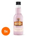 Set 5 x Gin Jj Whitley, Pink Cherry, 38.6% Alcool, Miniatura, 0.05  l