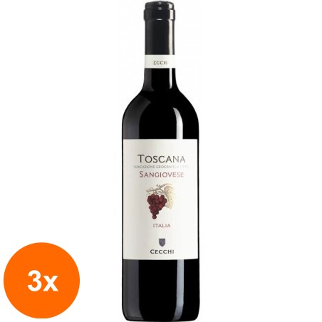 Set 3 x Vin Toscana Sangiovese Cecchi IGT, 0.75 l...