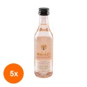 Set 5 x Vodca Jj Whitley, Rubarba, Rhubarb Vodka, 38.6% Alcool, Miniatura, 0.05 l