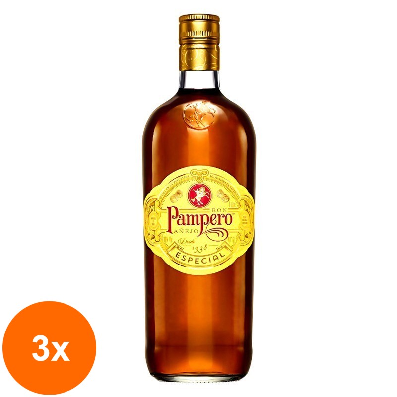 Set 3 x Rom Pampero Especial 37.5% Alcool, 1 l
