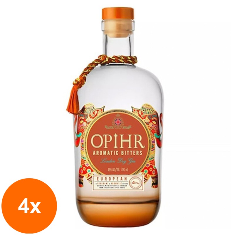 Set 4 x Gin Qnt Opihr European Editie Limitata 43% Alcool, 0.7l