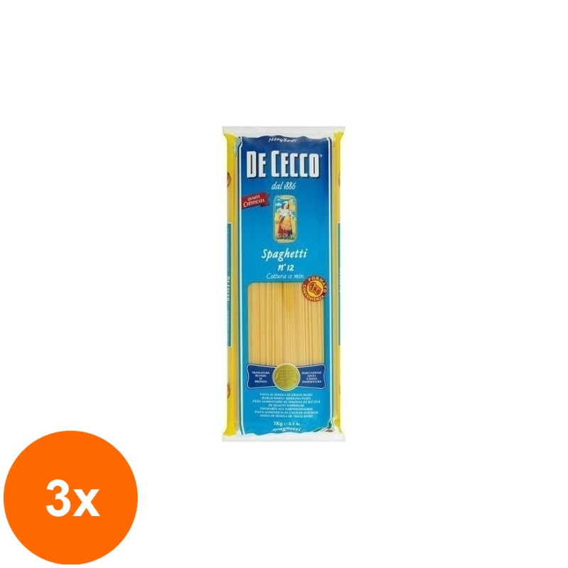Set 3 x Paste Spaghetti De Cecco 1 kg