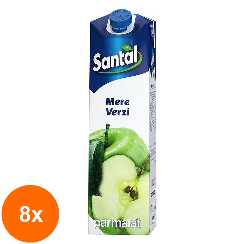 Set 8 x Nectar de Mere Verzi 30%, Santal, 1 l