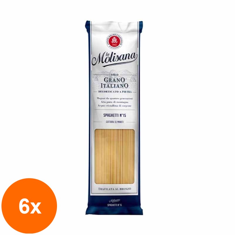 Set 6 x Paste Spaghetti No15 La Molisana, 1 kg
