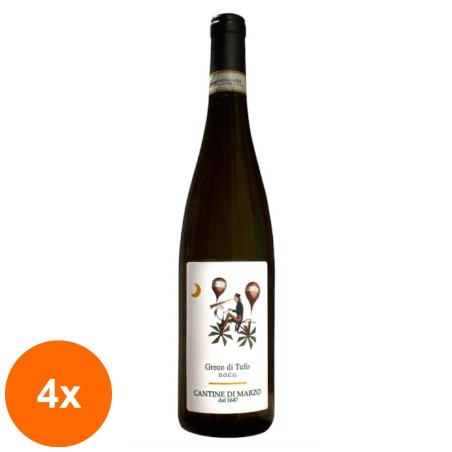 Set 4 x Vin alb sec Greco Di Tufo Cantine Di Marzo DOCG, 750 ml...