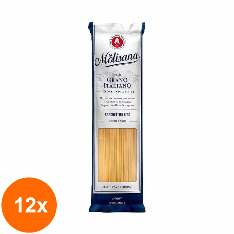 Set 12 x Paste Spaghetti La Molisana, No16, 500 g