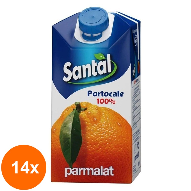 Set 14 x Suc de Portocale 100%, Santal, 0.5 l